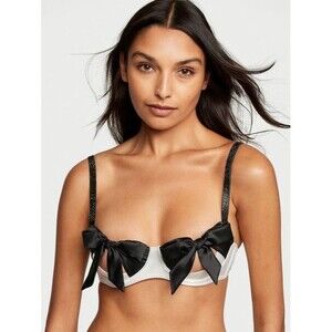 Victoria’s Secret Dream Angels Satin Peekaboo Bow Balconette Bra Size XL